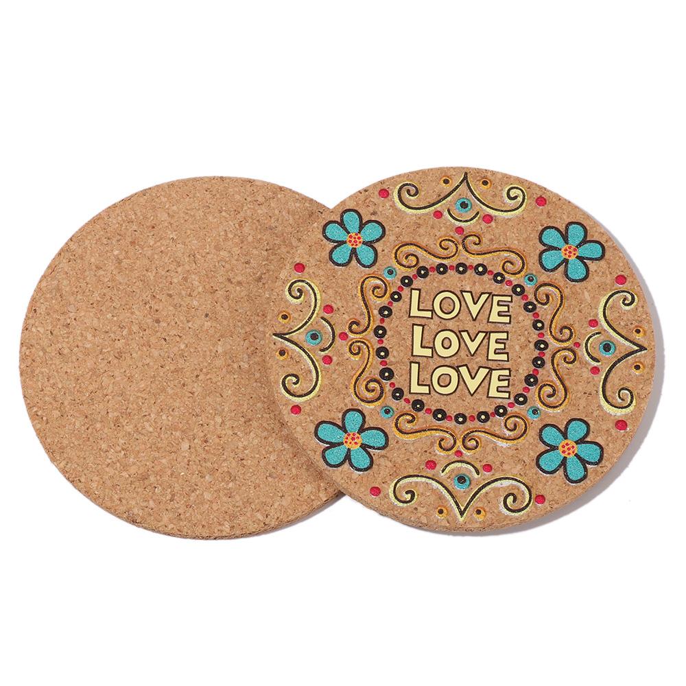 Non-slip Placemats Mug Holder Heat Resistant Wooden Cup Mat Anti-hot Heat Pad Cork Coasters