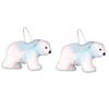 2Pcs Cute Christmas Bear Pendant Animal Simulated Polar Bear White Bear Ornaments  Outdoor