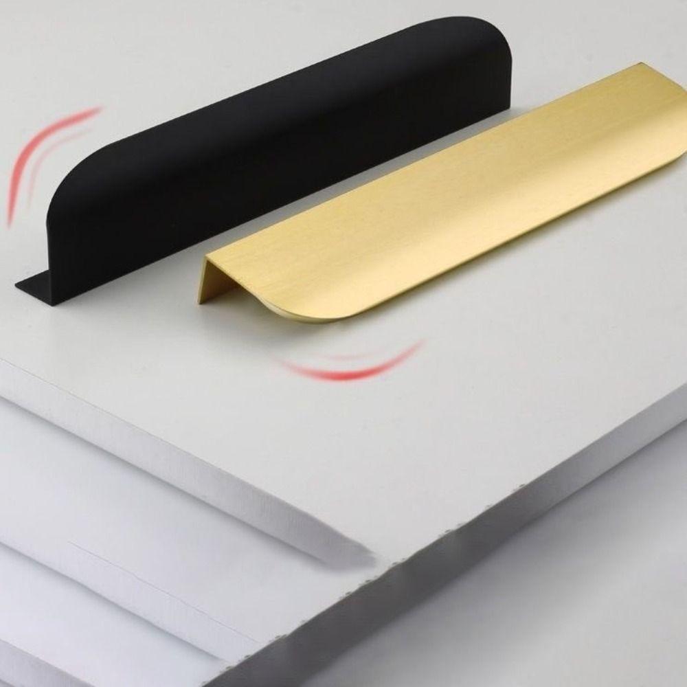 Дверная ручка с двойным отверстием, черная/золотая/серая, для шкафа с длинной ручкой, скрытая ручка для шкафа, для шкафа