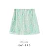 Kaslead New Women Clothes Western Style Fashion Sexy Three-Dimensional Embroidery Mesh Sequined Flower Skirt