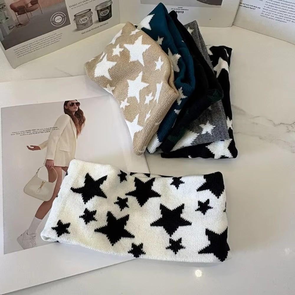 Wide Headband Knitted Hairband Star Pattern Headband Star Pattern Headband Wide Headband Unisex