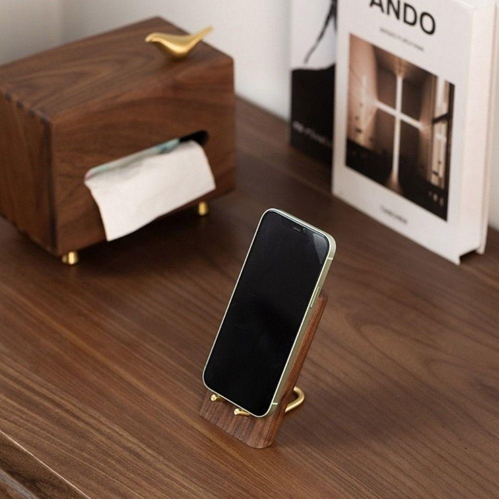 Vintage Lazy Phone Stand Wooden Small Tablet Holder Creative Desktop Phone Holder  Office