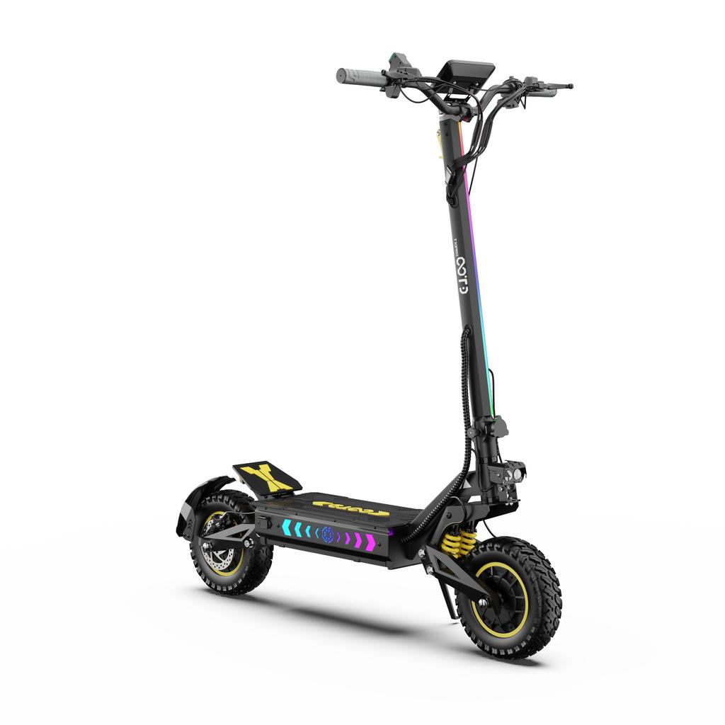 OOTD T10 Pro 11'' Electric Scooter, 1300W*2 motors, 52V 23.4Ah battery, top speed 65 km/h, range approximately 70 km/h.
