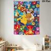 Pikachu Eevee Tapestry Wall Tapestry Fashion Print Background Cloth Wall Covering Decoration Homestay Soft Decoration Tapestry