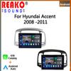 Автомобильное радио Android Auto Carplay для Hyundai Accent 2008 -2011Мультимедиа IPS экран Стерео Авторадио GPS Навигация Wifi