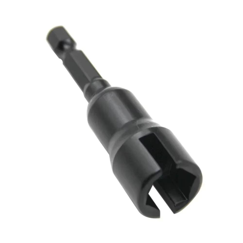 1/4'' Size Hexagon Shank Wing Socket 65mm Length 12mm Slotted Butterfly Socket Long Power Wing Hex Shank Slotted Socket
