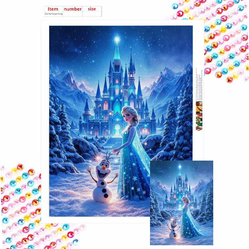 Disney Набор для алмазной мозаики Замороженные Эльза Олаф Замок Мозаичная живопись Алмазное искусство Декор для дома Комнаты Подарок