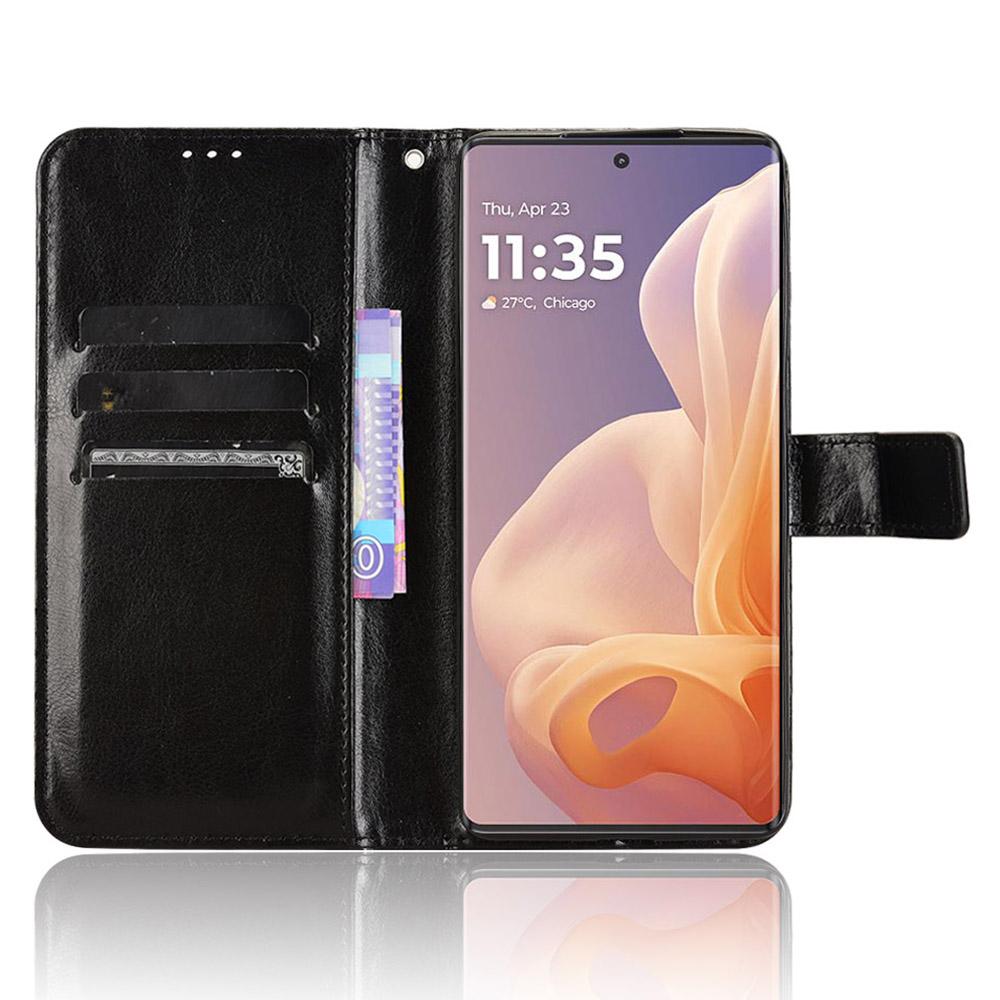 Чехол для Motorola Moto G85 5G/S50 Neo 5G, кожаный флип-чехол с текстурой «Crazy Horse»
