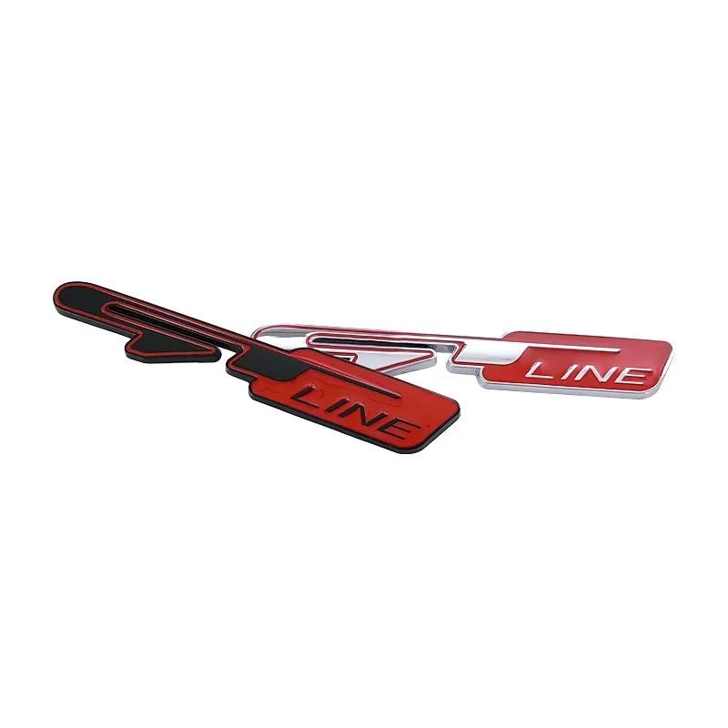 AANA1 3D Metal GT Line Letter Car Rear Trunk Emblem Badge Sticker Styling Accessories For Kia Sportage Picanto RIO Stonic K5 Proceed