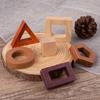 Деревянный геометрический набор столбиков Log Bite Five Sets Of Columns Детский Монтессори Раннее образование Строительные блоки Детские игрушки