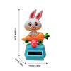 Солнечная танцующая игрушка Украшение для автомобиля Украшение на солнечной энергии Качающая головой кукла Мультяшный кролик Форма Украшение Домашние украшения