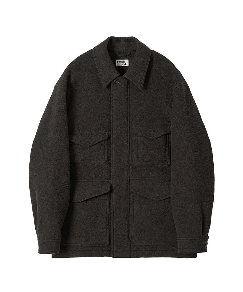 Roughside Wool Cruiser Jacket Dark Brown