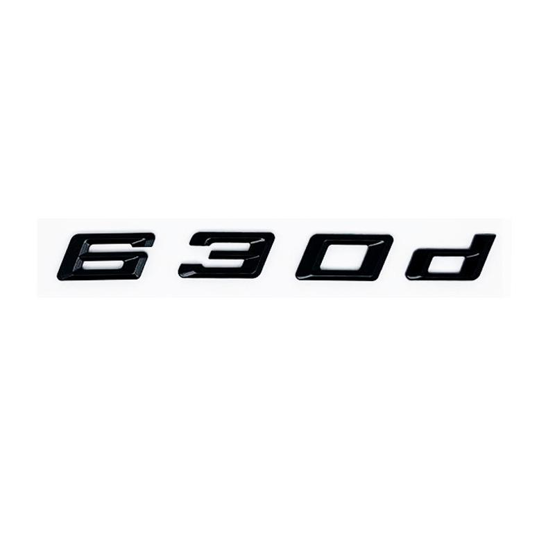 New ABS Alphanumeric Trunk Emblem for BMW 6 Series E63 E64 F06 F12 F13 - 620d 625d 628d 630d 635d 640d 645d 650d Logo Sticker