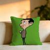 The Cartoon Mr Bean Square DoubleSided printed Pillow Case Bedroom Bedside Pillow Sofa Cushion Cover