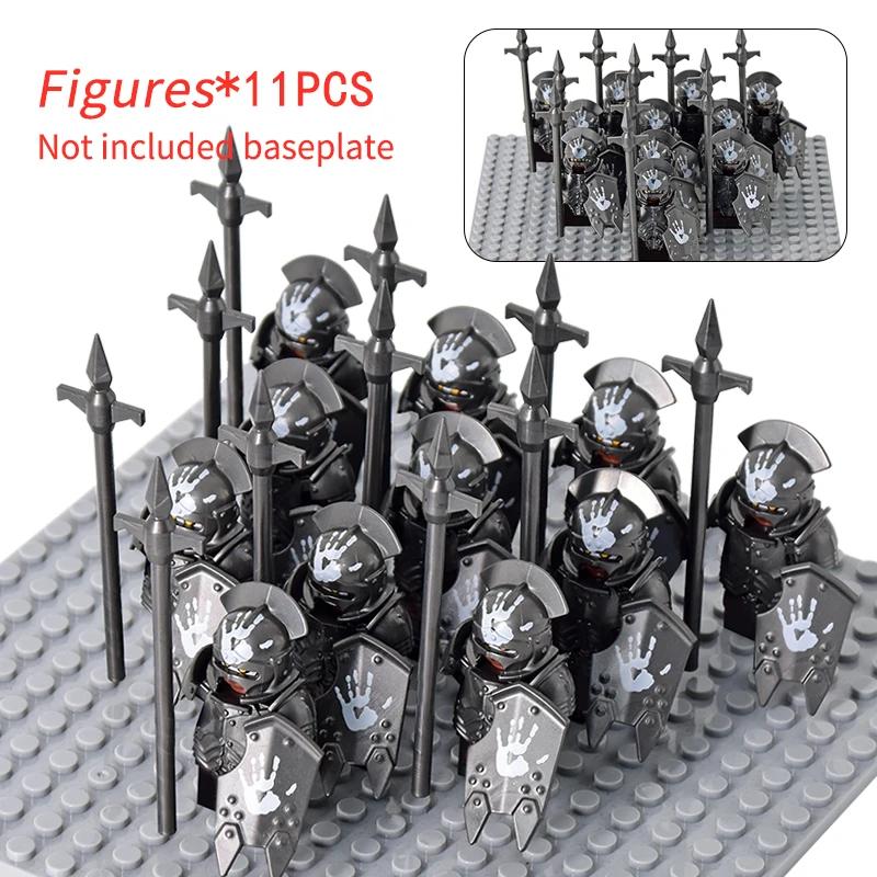 MOC Средневековый Гном Воин Эльфы Рыцари lotr Фигурки Строительные Блоки Аксессуары Броня Щит LOTR DIY Игрушки Для Детей подарок