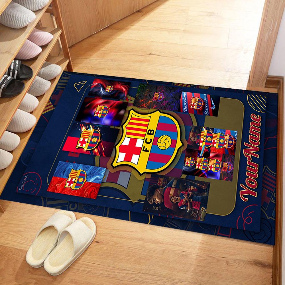 Fc Barcelona Personalized Name Floor Rug Office Rug Design for Study room Decorate room Kitchen Balcony Antislip Carpet Anime Office Decor