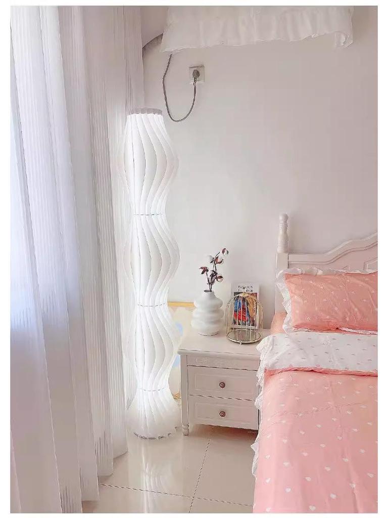 Скандинавский кремовый стиль, напольная лампа в виде травяной юбки для гостиной или спальни - Модная лампа для прикроватного столика у дивана