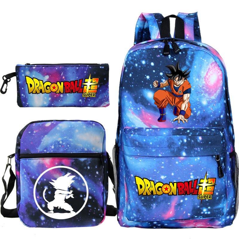 Драгонболл драгонболл набор из трех предметов анимационная периферия новый набор пеналов досуг студенческий рюкзак