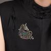 Retro Rhinestone Horse Brooch Pin Women Men Zinc Alloy Horse Head Lapel Pin Animal Sweater Dress Suit Clothing Accessories Jewelry Gift