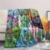 Bulbasaur Print Flannel Blanket, Ultra Soft High Quality All Seasons Warm Throw, Home Decor Cozy Blanket, Perfect Christmas Gift