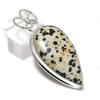 Dalmation Jasper Gemstone Handmade 925 Sterling Silver Pendant 2.05" f2B13