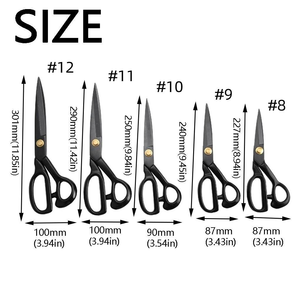 Ножницы портновские 8-12 дюймов, антикоррозийные, с черной кожаной ручкой, эргономичная удобная ручка, ножницы зигзаг для рукоделия