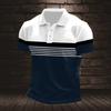 Весна Осень Мужская Одежда Короткий Рукав Полосатая Футболка Поло Мужская Деловая Повседневная Футболка Поло для Гольфа