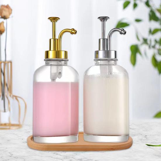 2 шт., 17 унций, прозрачный стеклянный диспенсер для сиропа, бутылка с насосом для сиропа, аксессуары для бара Cfee, шампунь