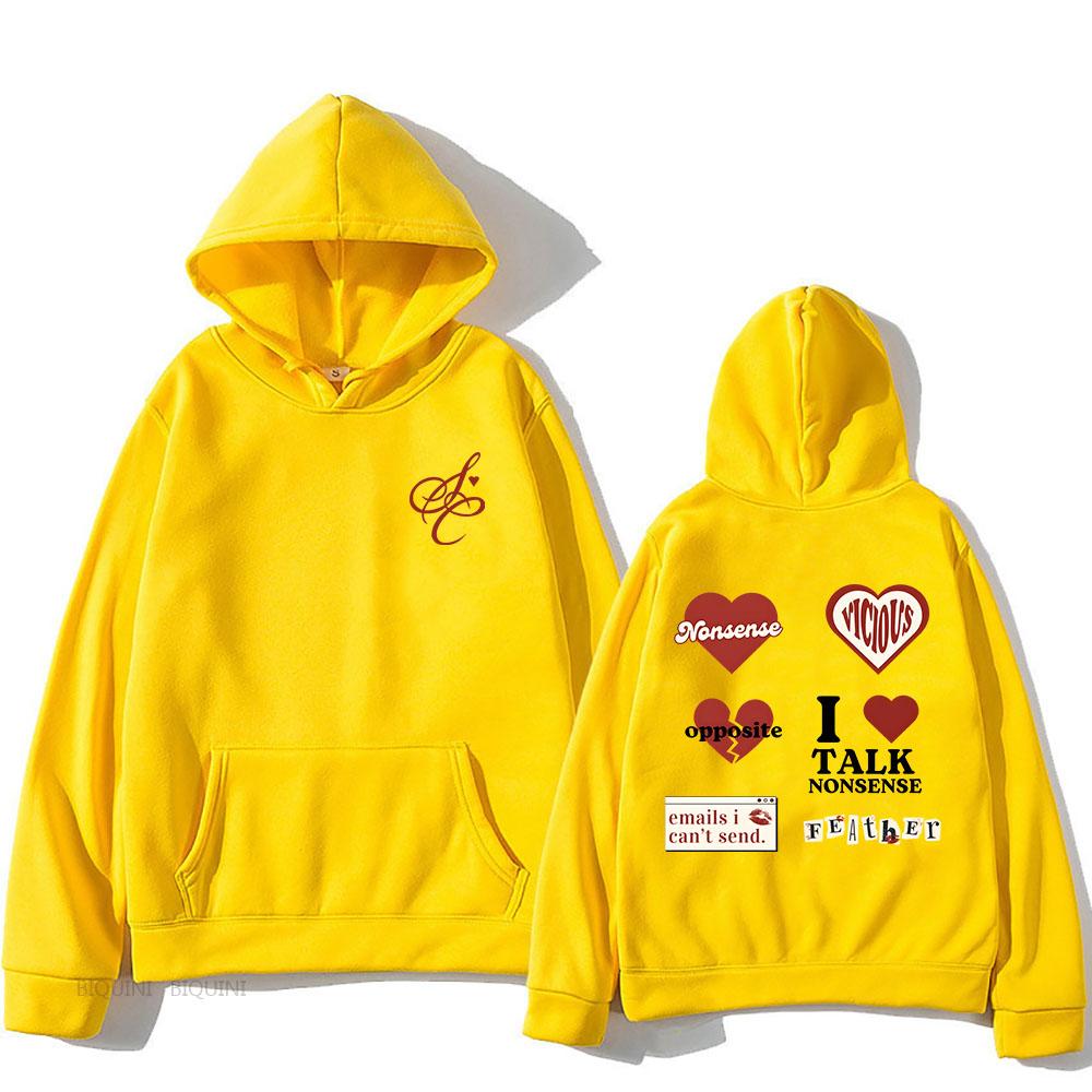 SabrinaCarpenter Электронные письма, которые я не могу отправить Толстовки С длинным рукавом Повседневные Мужские/Женские Свитшоты с карманом Графический принт Одежда