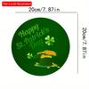 2D плоский 20*20см1шт С Днем Святого Патрика Трехлистный клевер и узоры в виде шляпы зеленая тема круглая дверь Подвеска, День Святого Патрика подвесная деревянная Подходит