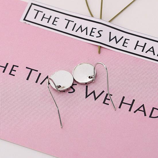 E799 Минималистичные геометрические металлические мини-дисковые круглые серьги для женщин