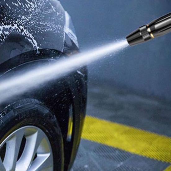 High Pressure Hose Nozzle Car Wash Booster Nozzle with Adjustable Spray Settings Garden Hose Nozzle for Plant Watering Car Washing Outdoor Cleaning