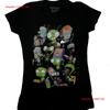 Футболка для девочек-подростков Invader Zim Коллаж из персонажей, едящих еду винтажная стирка Топ для повседневной носки с принтом Унисекс Стильный