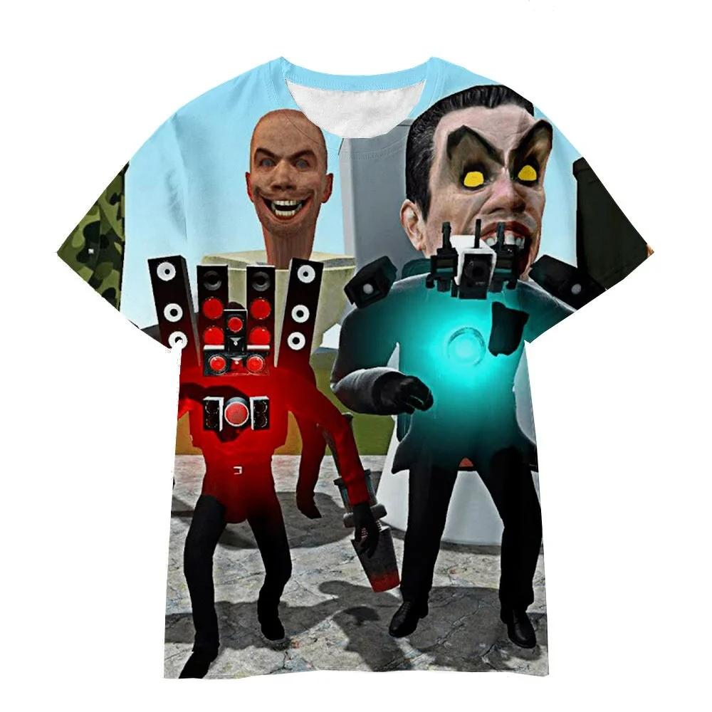 Skibidi туалет графический футболка для мужчин одежда 3D принт оператор аниме футболка повседневные унисекс детские топы футболка забавные рубашки