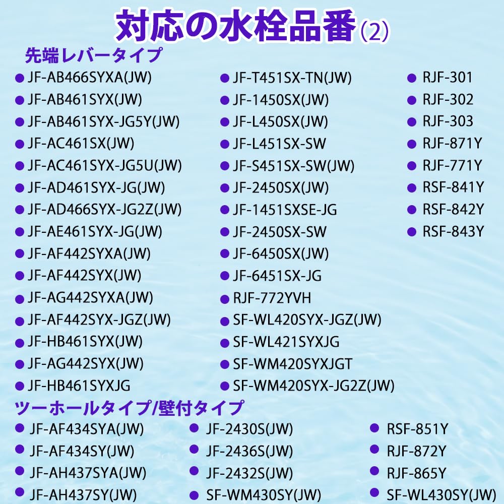 Water Purification Cartridge Types Removal High Chlorine Removal JF22 Replacement Faucet Faucet Compatible Cartridge Replacement Water Filter for