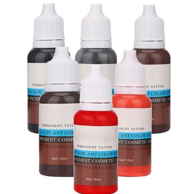 15 мл/бутылка для бровей и губ, растительный пигмент, перманентный пигмент, чернила для макияжа, инструмент