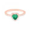 Pandora 188421c03 Timeless Sparkling Green Elevated Heart Rose Ring