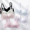 New Arrival: Seamless White Student Bra - Breathable, Comfortable, No Steel Ring, Cotton Cup, Thin & Supportive for Summer