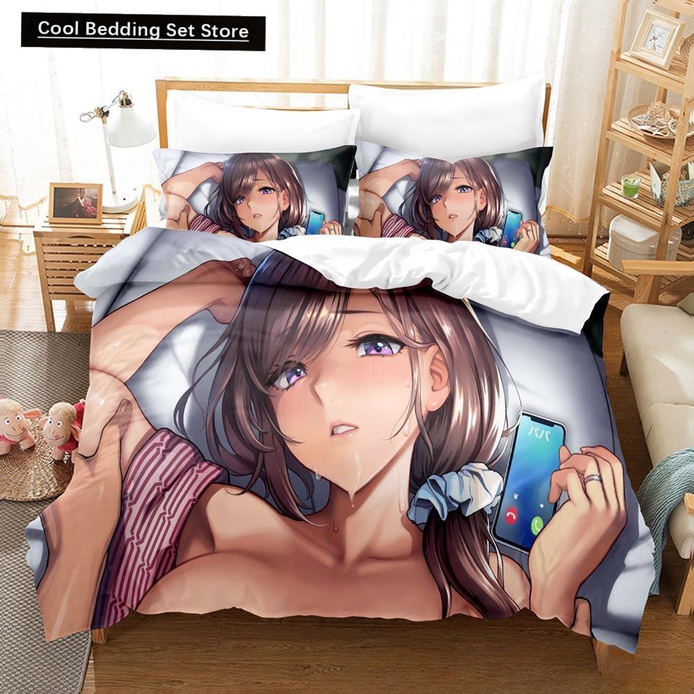 Аниме Каваи Девушки Love Live! 3D-печать Комплект постельного белья односпальный двуспальный двуспальный двуспальный комплект для взрослых и детей комплект пододеяльников