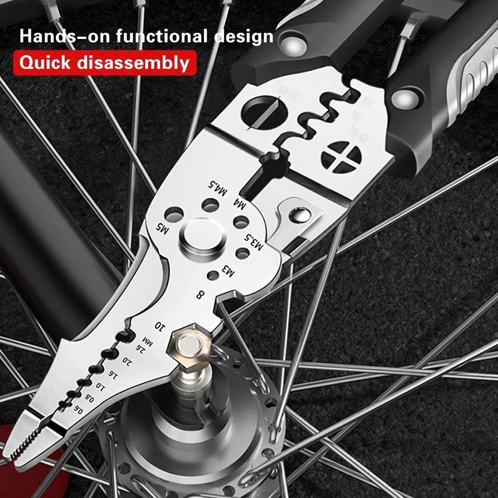 1Pcs Adjustable Wire Stripper Foldable Cable Cutting Nippers Stripping Tool  Electrician Pliers