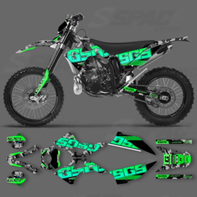 SPACE Custom Motorcycle Graphics Background Decal for GASGAS 2010 2011 EC MC Decals Stickers Kits 01