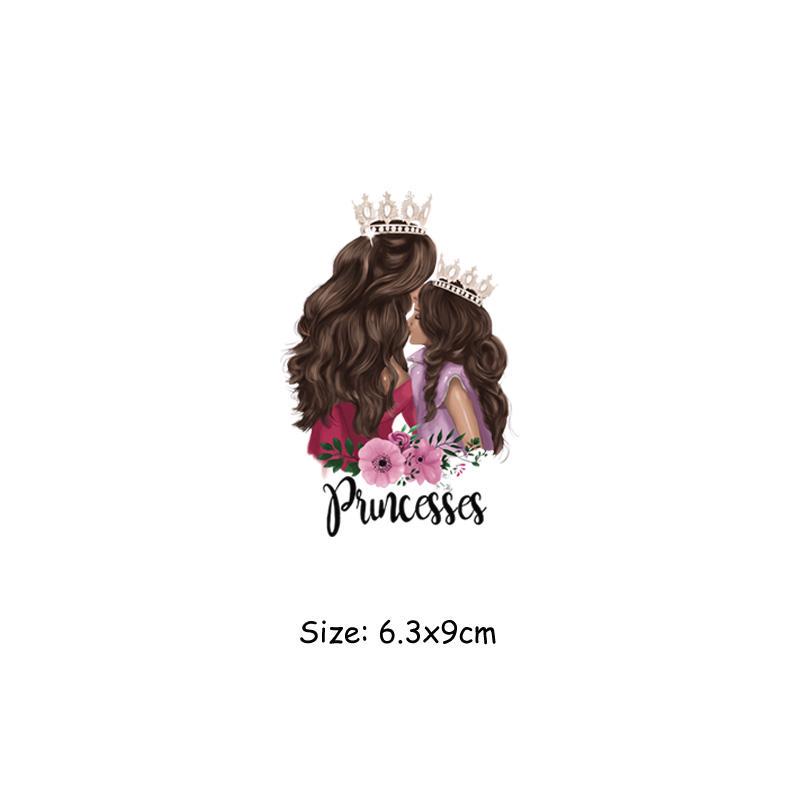 Beautiful Princess Parches Crown Princess Patch Fashion Iron On Diy Accessory Heat Transfer Stickers Clothes Iron-On Transfer