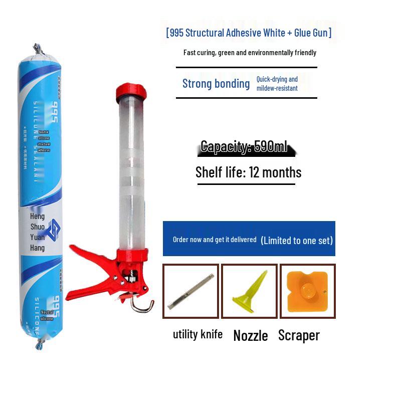 Weather-Resistant Black Silicone Sealant for Doors and Windows