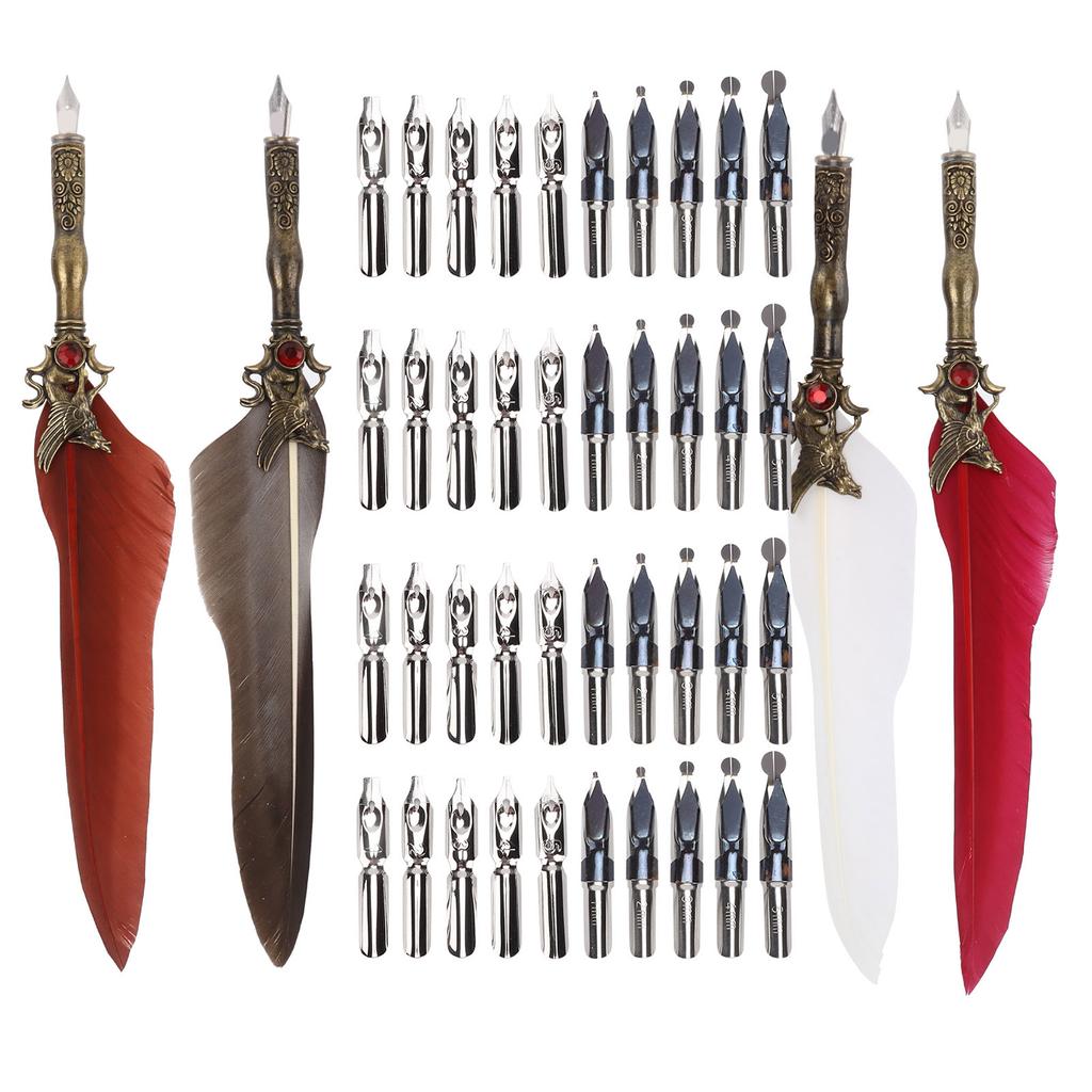 Ручка Craft Ретро Резной Карандаш Из Нержавеющей Стали Для Украшения Подарочного Стола