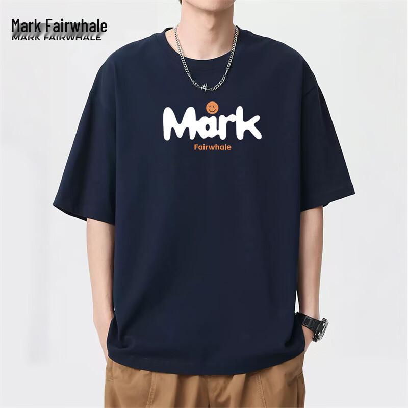 MARK FAIRWHALE Men's Loose Fit Heavyweight Pure Cotton T-Shirt