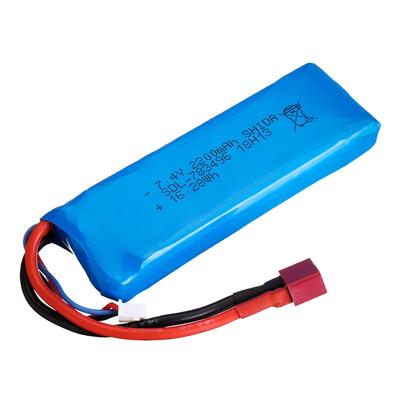 WLtoys 2200 мАч Тип T Оригинальная японская запчасть для радиоуправляемых автомобилей для и масштабных моделей багги и дрифт-каров, высокотехнологичная литий-полимерная батарея 7,4 В, (Исследователь/МАТЧ), Продукт, 1/10