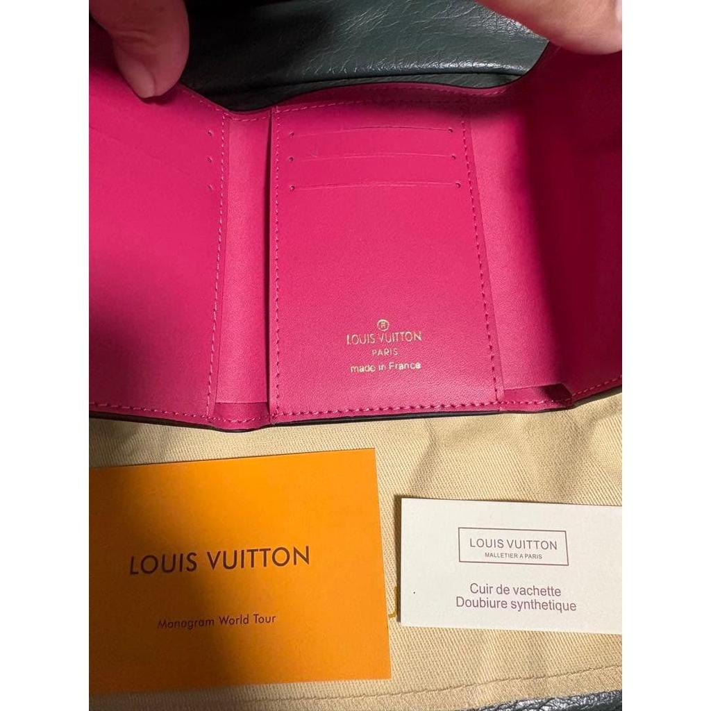 Used LOUIS VUITTON tri-fold wallet black pink
