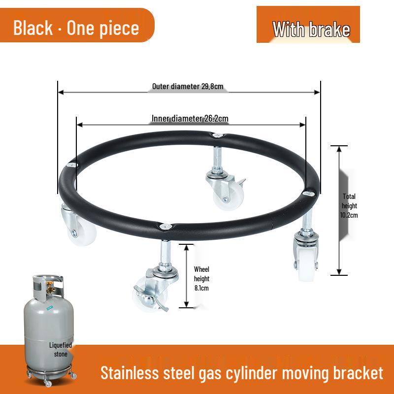 Gas Cylinder Stand with Universal Wheels for Kitchen Storage