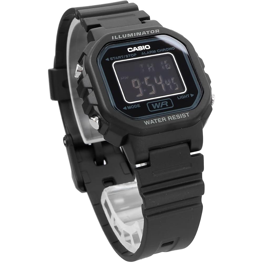 Casio Chupacasi LA-20WH-1B Цифровые часы Полностью черные Обратный ЖК-дисплей для Женщин Девочек Детей