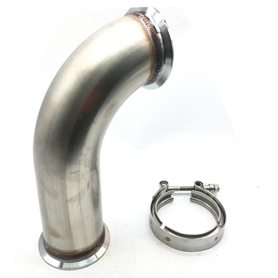 3" Car 90 Degree Garrett V-Band W/clamp Pipe Short Leg 6" Universal Downpipe